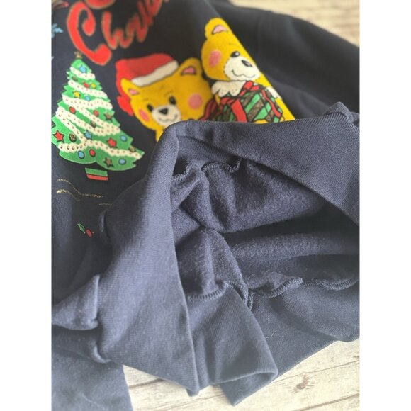 Vintage 1990s "Beary Christmas" Sweatshirt Teddy Bear Crewneck Large Holidays - Picture 10 of 11